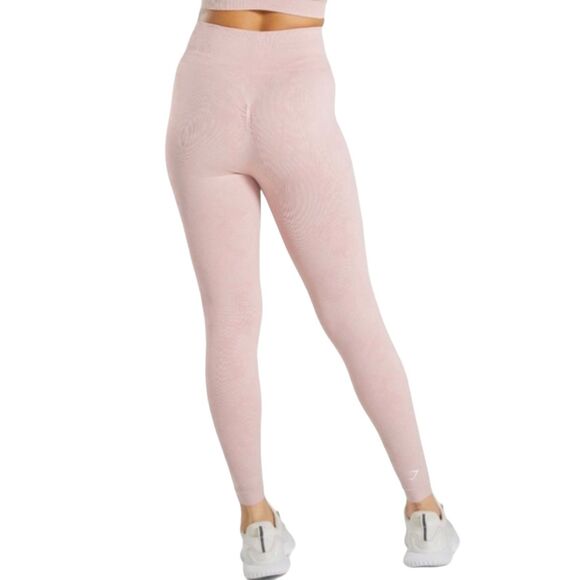 Gymshark Adapt Seamless Leggings S Pink High Rise Stretch Full Length Athletic - Picture 3 of 9